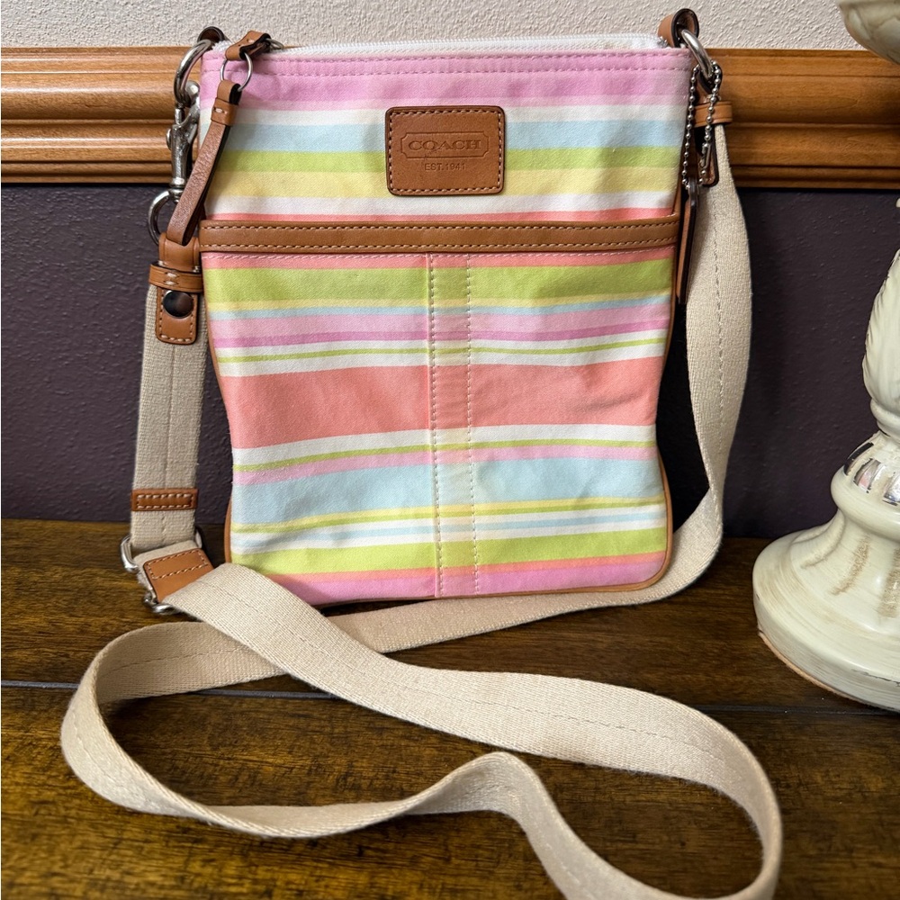Coach Y2K Hampton Pastel Stripe Crossbody Bag - Picture 3 of 11